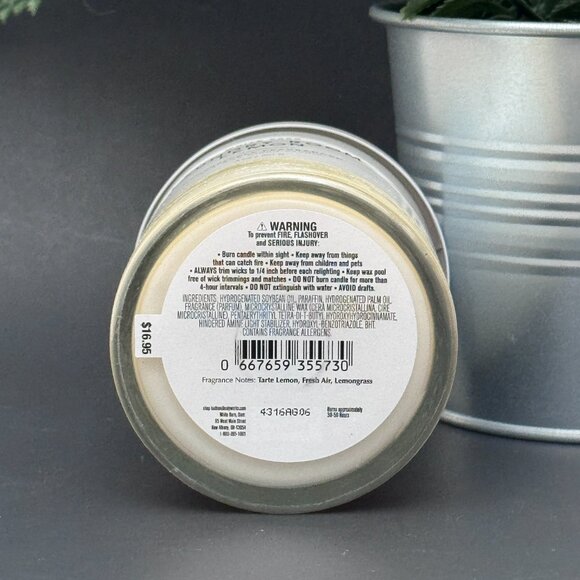BBW Laundry Room Lemon White Barn Bath & Body Works Single Wick Candle - Picture 9 of 10